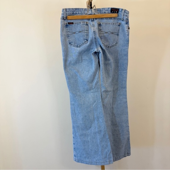 Vintage 90s Y2K Mudd Women’s Jeans Size 11 Light Wash Flare Casual Lace Detail - Picture 15 of 16